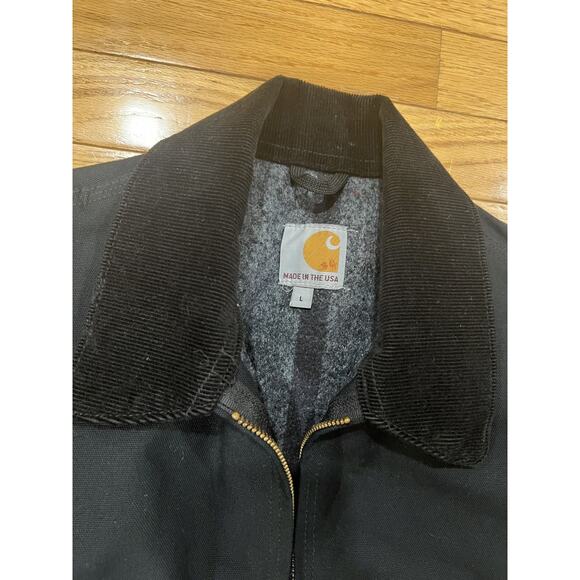 Black Carhartt Detroit Jacket Blanket Lined - Picture 5 of 8